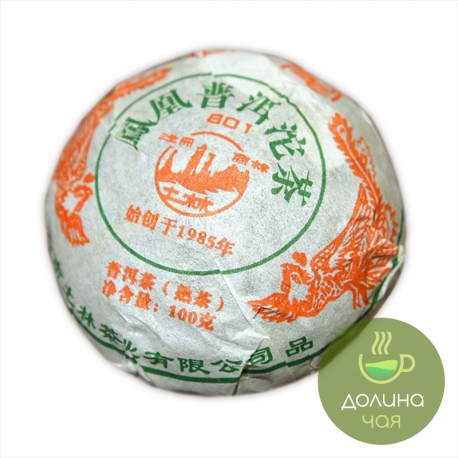Чай шу пуэр Ту Линь «801», 2017 г., 100 гр.
